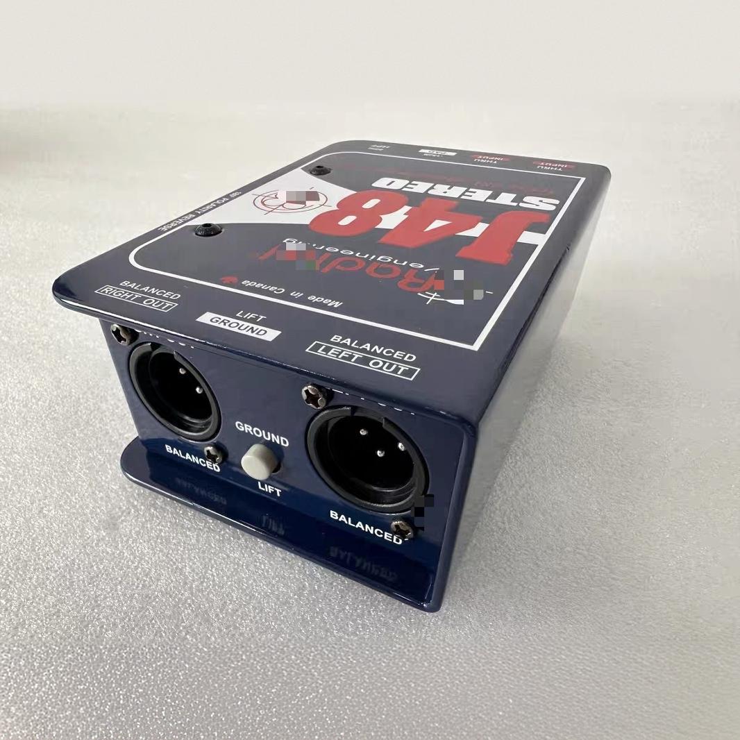 J48 DI BOX STEREO 듀얼 채널 록 기타 일렉트릭베이스 박스 피아노 키보드 전자 음향 악기 전용 국경