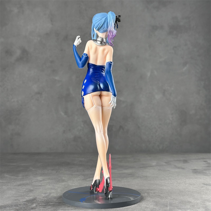 Blue Line St. Louis Santa Tía Nave Niña Femenina Hermosa Dos Dimensional Hecha a mano Decoración de escritorio Modelo de anime