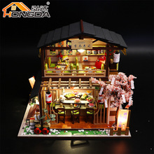 弘达diy小屋吉本寿司店复古日式手工拼装建筑模型创意手工女礼物