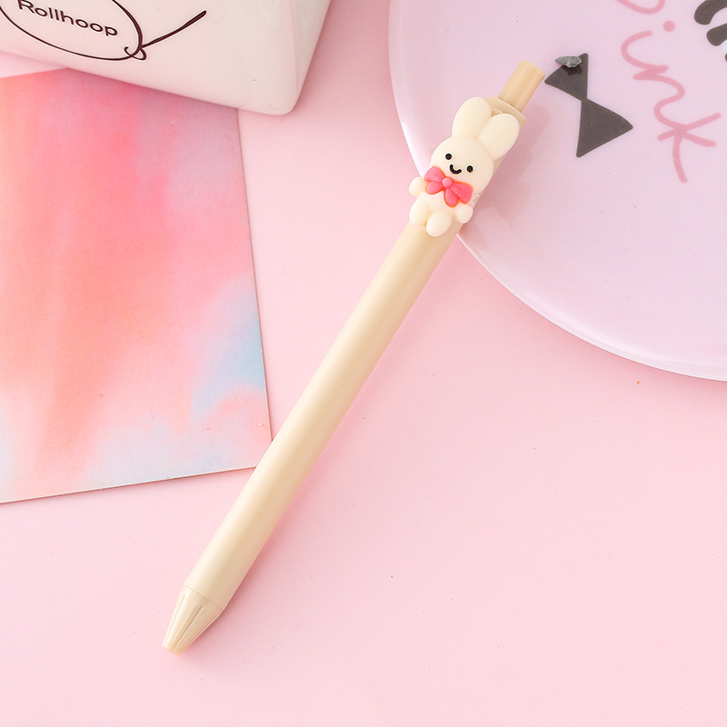 Lápiz de prensa de parche de alto valor Bolígrafo de góner de prensa de varilla de color sólido Papelería creativa Bolígrafo de firma a base de agua de oficina al por mayor