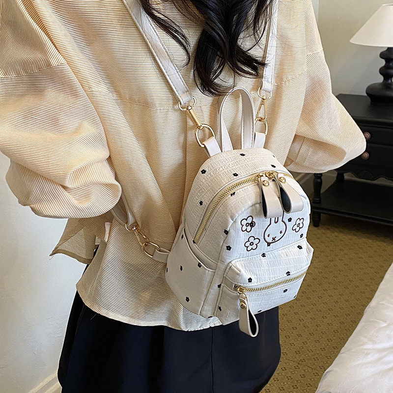 Coreano lindo punto de onda conejo mochila 2026 nuevo estudiante de gran capacidad mochila diaria mochila de viaje de moda