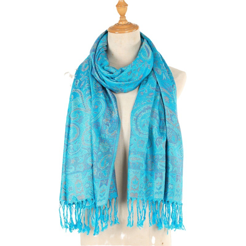 Women's Spring and Autumn Ethnic Style Cape with Shawl Long Scarf Cheongsam with Air-Conditioned Room Scarf with Shawl Xizang Yunnan Cloak