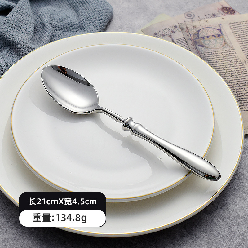 ドイツ304フォークレトロステンレススプーンフルセットシンプル洋食ナイフフォークスプーンセットステーキナイフデザートフォーク|undefined