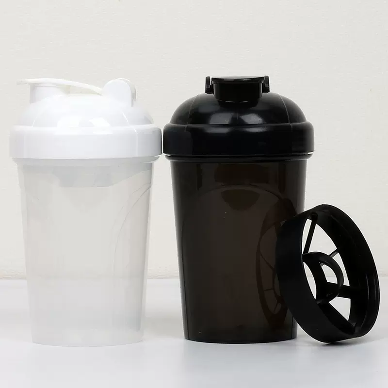 现货500毫升运动健身杯搅拌杯奶昔蛋白粉便携搅拌刻度水壶摇摇杯