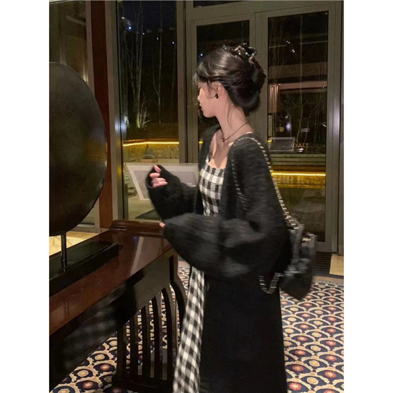 高级感开衫针织慵懒秋冬2024外套上衣女中宽松软风糯毛衣加厚长款|undefined