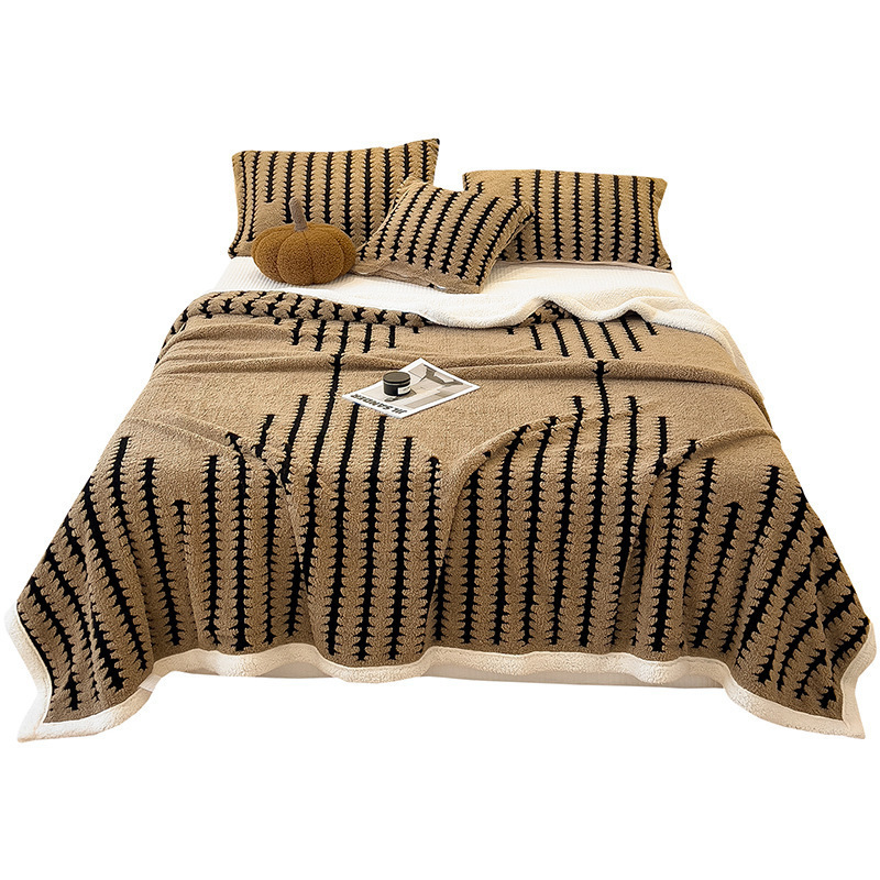 Invierno de invierno, mantas de lana de leche, mantas de calentamiento, mantas de siesta de oficina, mantas de sofá de lana de coral, mantas de cordero de cachemire