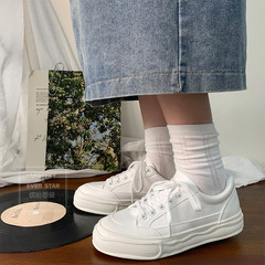 Women's Thick-soled White Shoes Heel Lift Solving Shoes 2022 New Retro Casual Platform Shoes MIS-616