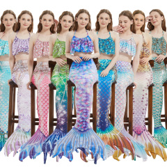 2023 New Summer Adult Mermaid Swimsuit Mermaid Bra and Fish Tail Princess Dress Set of Three