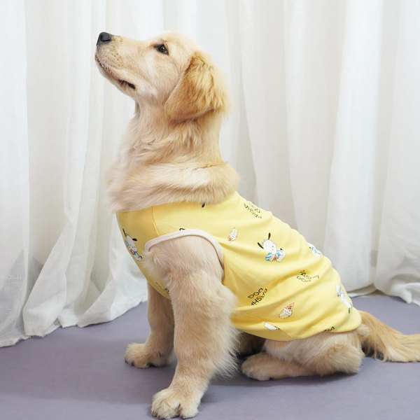 Pure cotton pet vest panda print breathable large dog clothing…