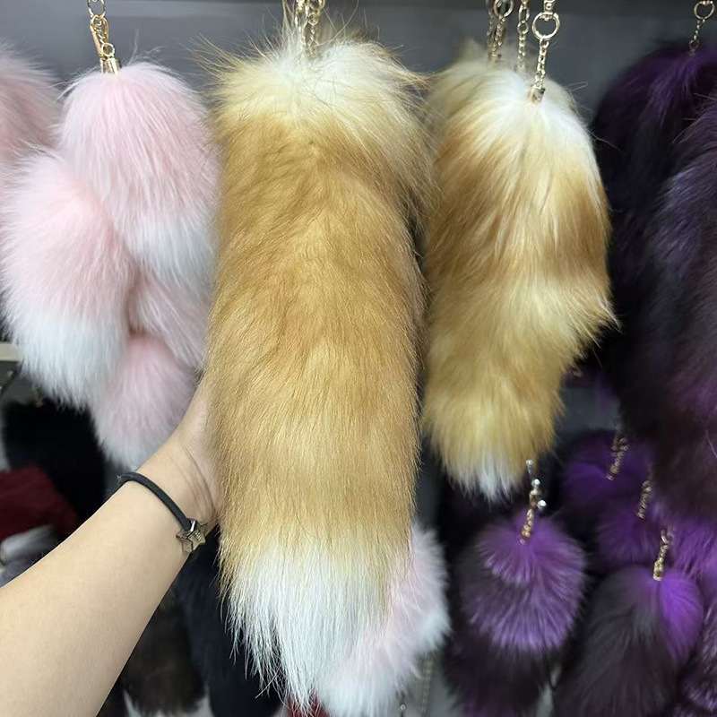 Real fox fur pendant, crystal gold fox tail, genuine fur accessory, women's bag decoration pendant Real fox fur pendant, crystal gold fox tail, genuine fur accessory, women's bag decoration pendant