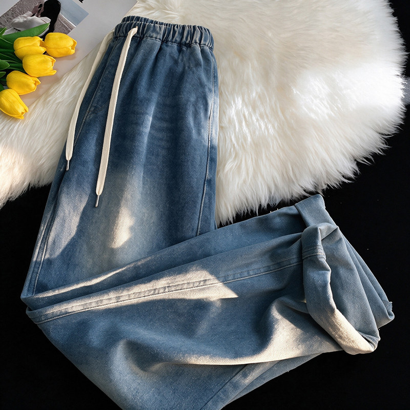 Maternity jeans for pregnant women, suitable for spring and autumn, 2026 new style, comfortable and non-constricting, straight-leg wide-leg pants for autumn wear