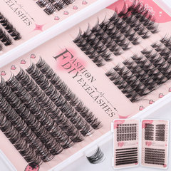 歐美跨境熱銷DIY單簇朵毛大容量睫毛書卷翹濃密混裝款假睫毛批發