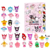 2025 новый кросс-бордерный календарь-сюрприз Sanrio KT Cat с обратным отсчетом до Рождества, набор из 24 предметов, рождественский бокс-сюрприз Sanrio
