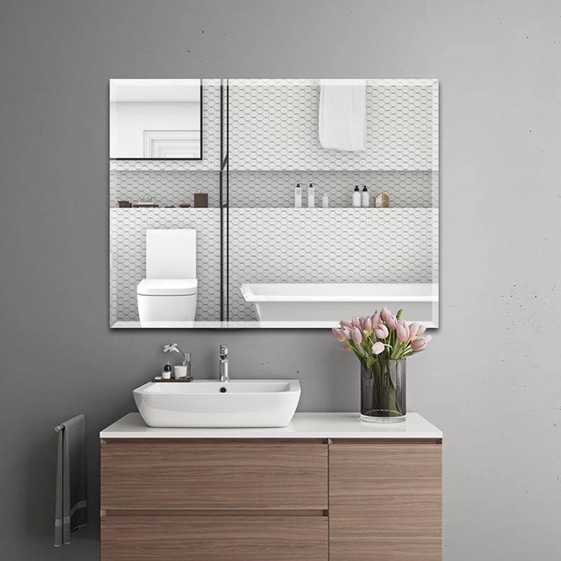 Bathroom Bathroom Mirror Frameless Makeup Mirror Wall Hanging Wall Simple Style Toilet Mirror Bathroom Hotel Sanitary Mirror Bathroom Bathroom Mirror Frameless Makeup Mirror Wall Hanging Wall Simple Style Toilet Mirror Bathroom Hotel Sanitary Mirror