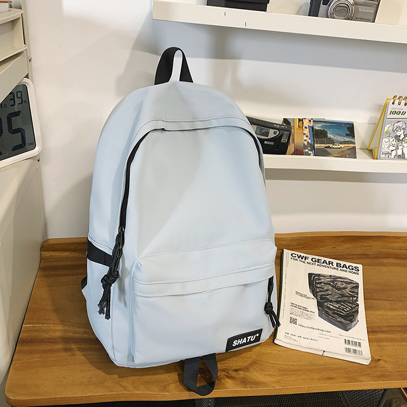 2025 nuevo bolso de lona de gran capacidad, mochilas de viaje extranjeras para estudiantes de secundaria, mochilas de hombro simples