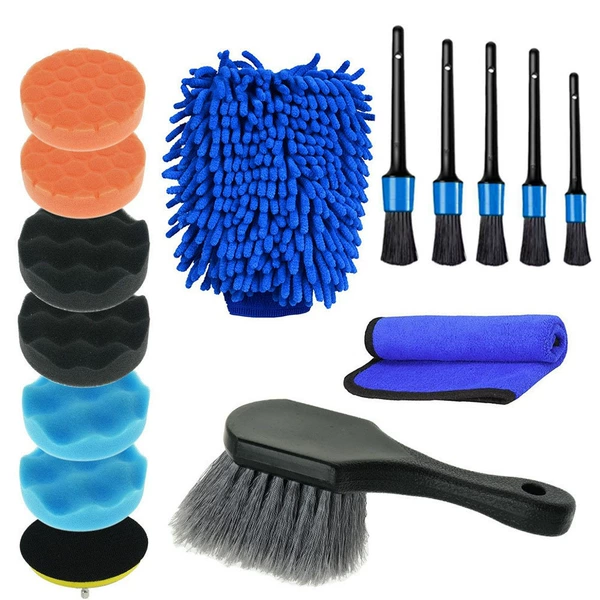 15-piece car wash brush set
