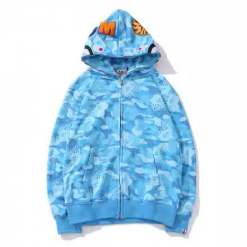 Yushi Amazon Summer Print Cross-Border European and American Trendy Brand Shark Camouflage Women's Zip-Up Jacket