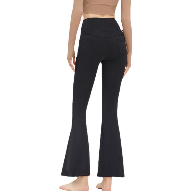 Pantalones acampanados de yoga transfronterizos de otoño pantalones de melocotón de cintura alta para mujer ropa de yoga deportes Levantamiento de cadera fitness pantalones de yoga