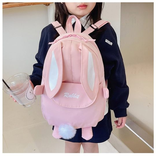 2024 Children's Backpack Girls' Cartoon Cute Rabbit Backpack Kindergarten Travel Small Schoolbag Accompanying Gift