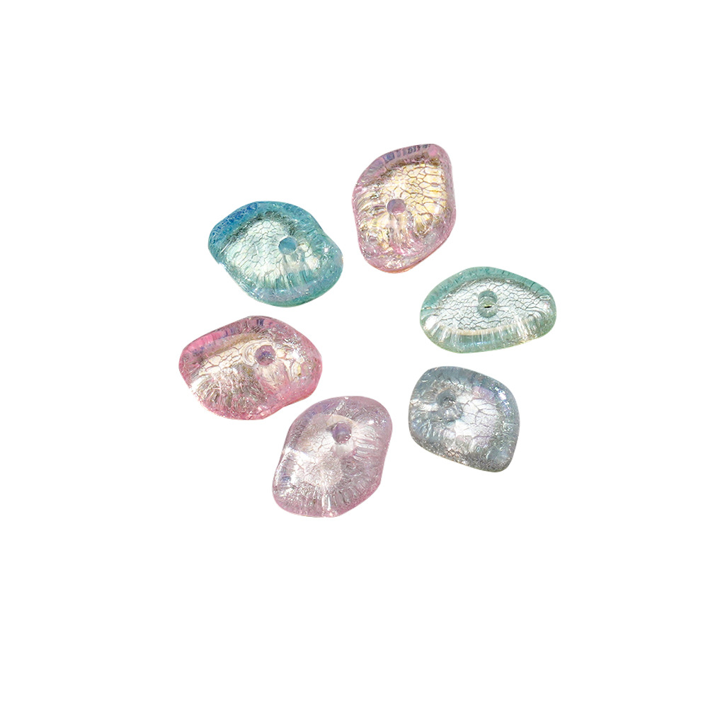 50 piezas de azúcar glaseado fantasía agujero recto piedra pequeña con cuentas cadena de teléfono móvil material de bricolaje llavero cuentas barrocas de forma especial