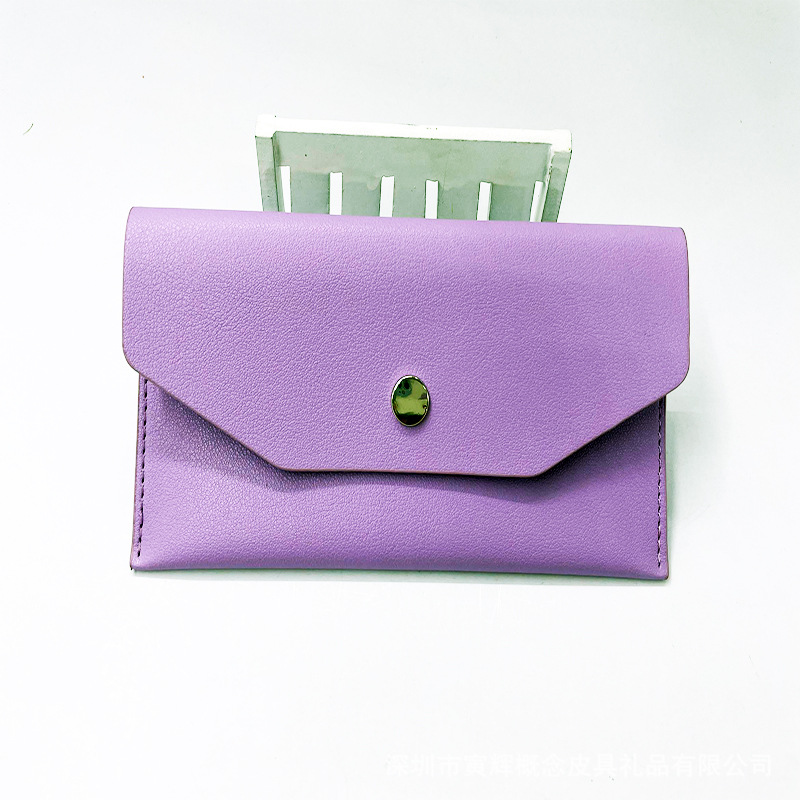 En stock monedero de las mujeres simple pu cuero moneda monedero tarjeta titular macaron color mini cartera al por mayor