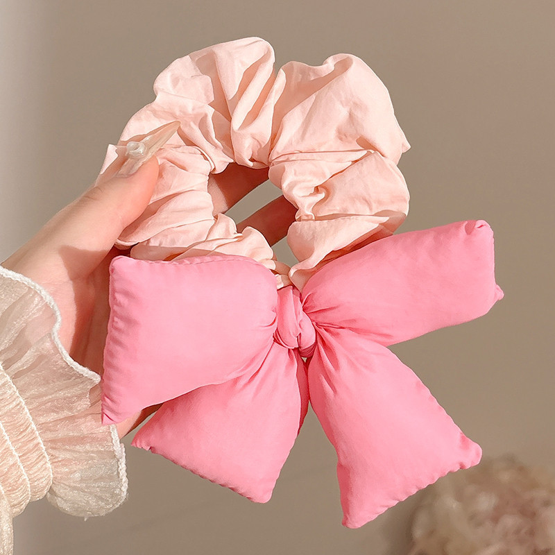 Coreano de encaje a cuadrícula anillo de cabello de intestino para mujeres 2026 nuevo estilo de cabello in-viento de gran tamaño bolas de cabello flor de tocado