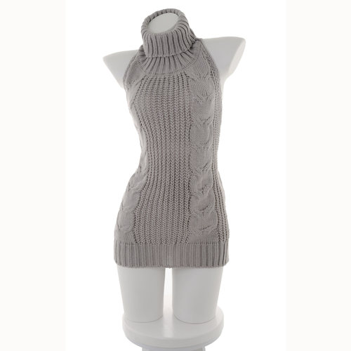 Japanese new sexy backless halterneck knitted sweater Japanese sexy lingerie nightclub free strappy pajamas for women