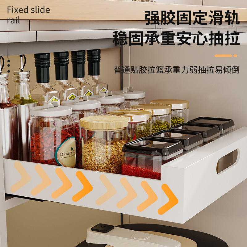 新しい引き出しバスケット収納食器棚食器棚食器棚小型キャビネット棚家庭用キッチンシンク水たまりバスケット|undefined