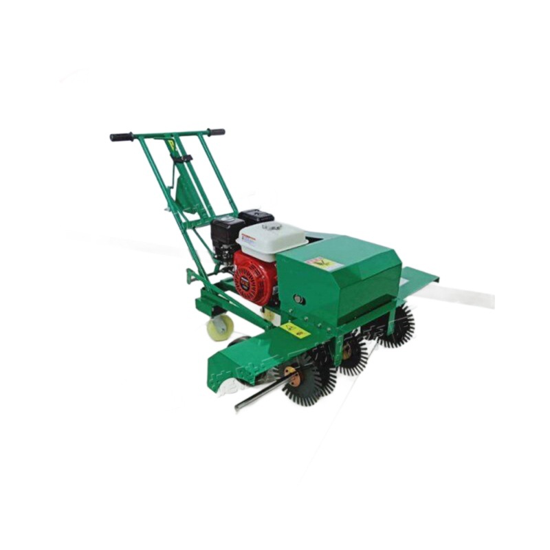 Máquina de dibujo de césped empujada a mano Máquina de corte de césped de cultivo de césped Máquina de trasplante de césped de gasolina pequeña