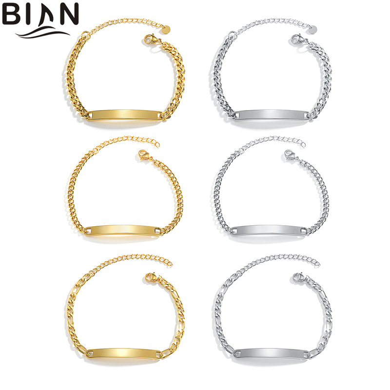 European and American trend men's grinding six-sided Cuban chain bracelet 316 stainless steel mirror curved diy name bracelet wholesale European and American trend men's grinding six-sided Cuban chain bracelet 316 stainless steel mirror curved diy name bracelet wholesale