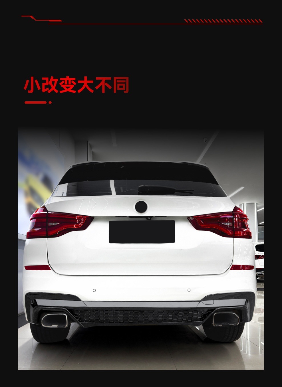 Applicable to 2018-2021 Bmw X3 G01 Early Model m Sport X3M Rear Lip Spoiler Modification Parts