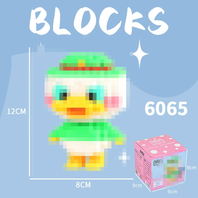 Cartoon Building Block Toy Set, Mini Constructor Doll, 9×9×9 cm, Assorted Character Designs