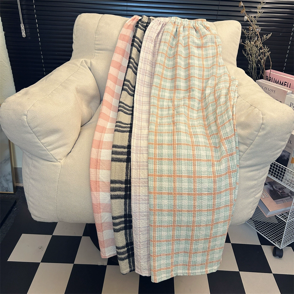 Long spring summer trousers, loose fit