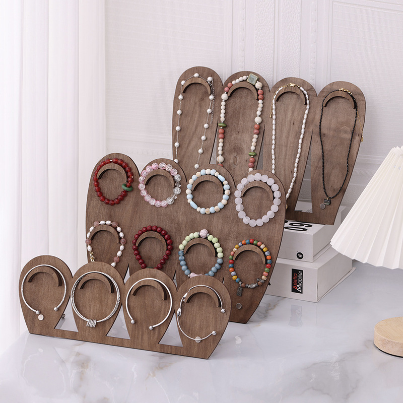Cross-Border Popular Wooden Bracelet Bracelet Necklace Storage Display Stand Cross-Border Popular Wooden Bracelet Bracelet Necklace Storage Display Stand