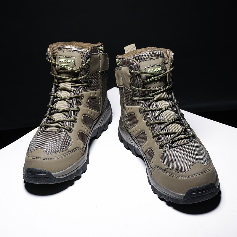 Chaussures pour hommes, bottes grande taille, bottes d'entraînement en plein air, bottes de montagne pour hommes, bottes militaires tactiques_voghion.com
