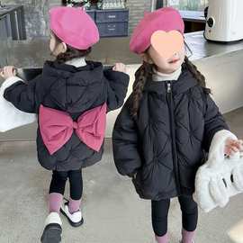 女童羽绒棉服2025冬装冬季加厚外套新款儿童宝宝洋气韩版短款棉衣