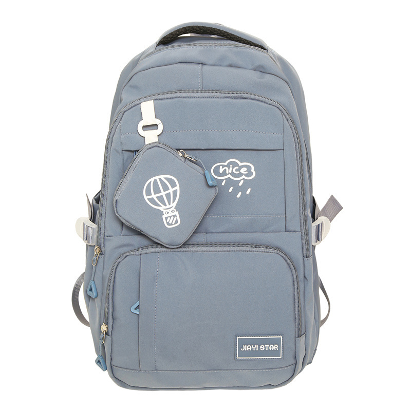 Nuevo estilo de moda color de contraste mochila escolar para estudiantes de secundaria y preparatoria, mochila de ocio de gran capacidad de dibujos animados de oso japonés, mochila de viaje