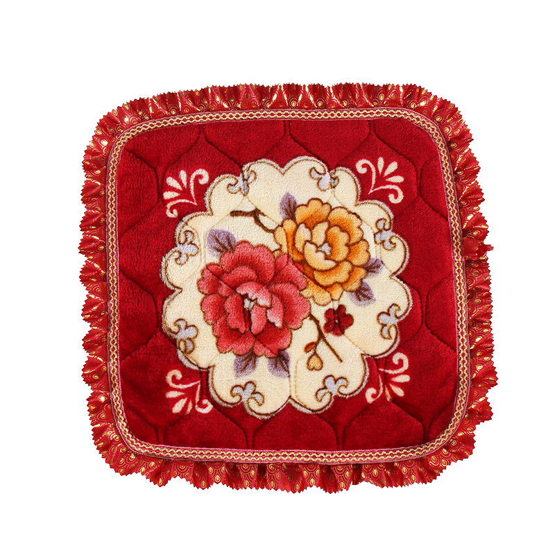 Cojín de algodón de peluche invierno estampado encaje calentamiento de algodón espeso silla cojín de cojín de cojín de comedor fábrica al por mayor