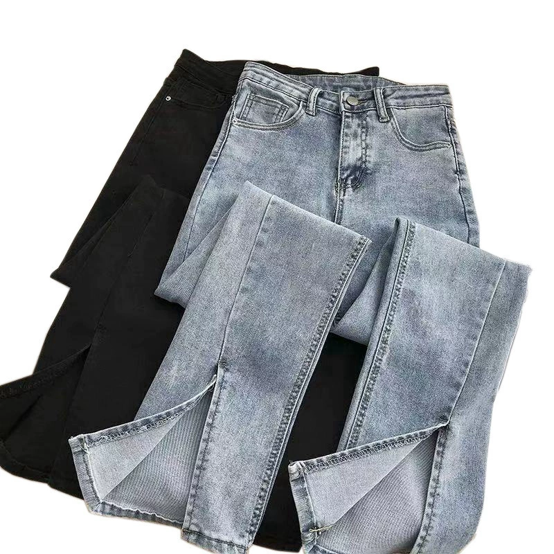 (跨-border торговля) штаны, мегафон, универсальные эластичные джинсы, высокая талия, новая коллекция, интернет-знаменитость, свободный силуэт
