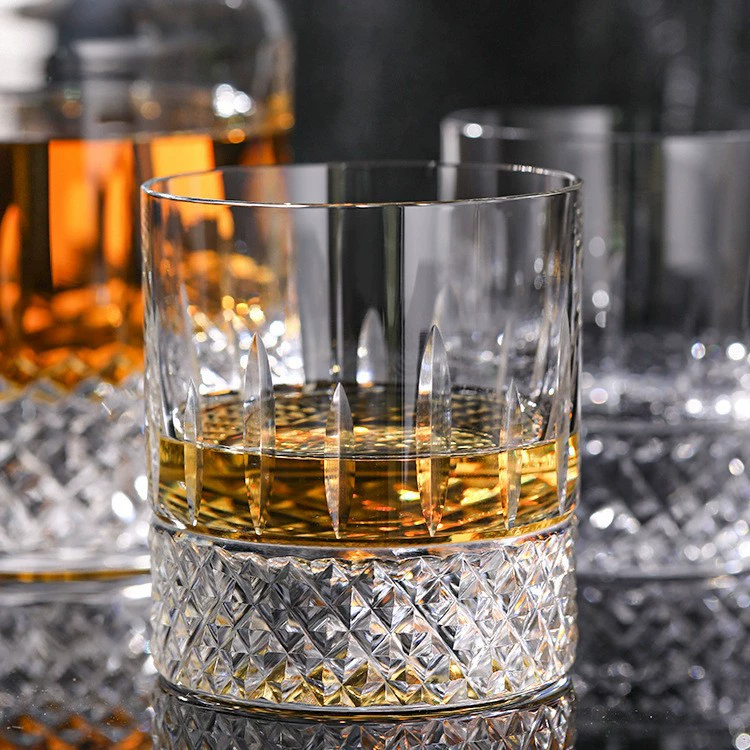 Import high quality classic wineglass for whiskey, set, thick bottom