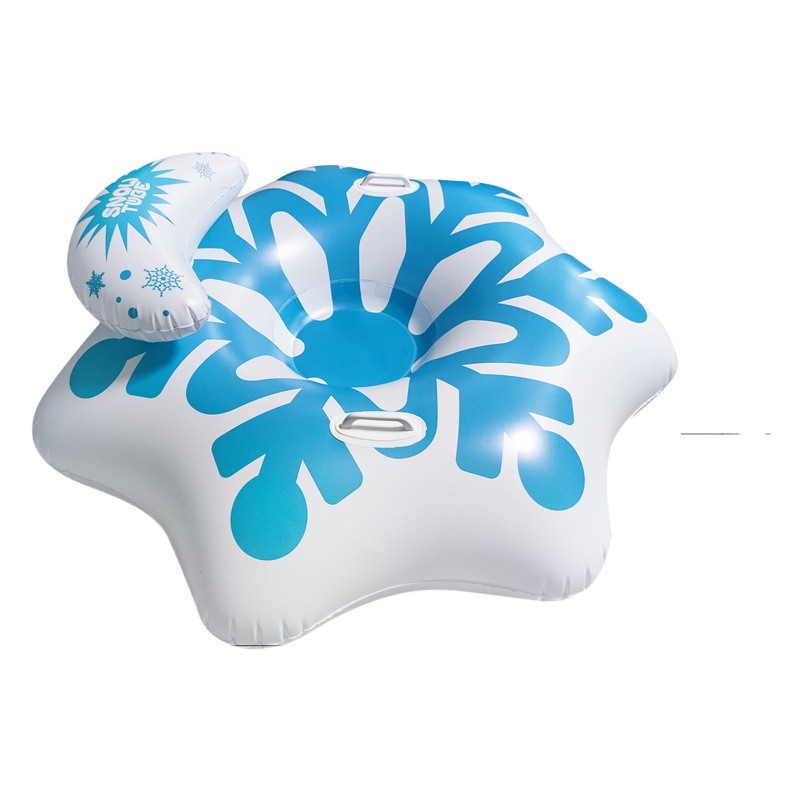 New In-Stock Inflatable Snowflake Ski Ring for Adults, Ski Seat Ring, Drag Ring, Cold-Resistant Thickened Pvc Ski Tube