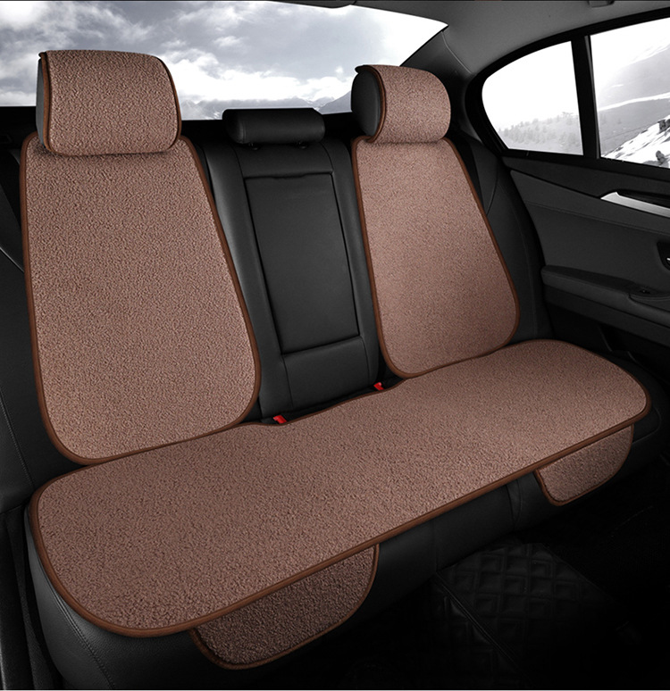 New winter teddy velvet warm car seat cushion fleece-lined thickened non-slip tie-free universal small waisted car seat cushion
