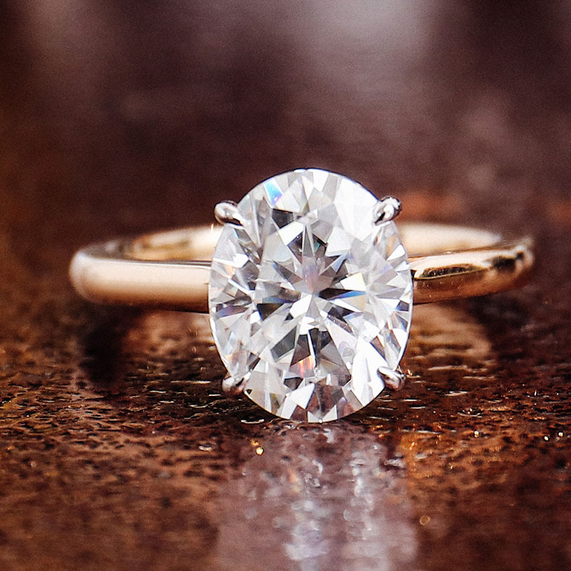 10K 골드 (메인스톤 타원형 3ct)