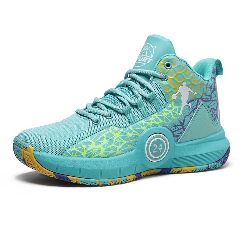 803 Basketball Boots Children Adolescent Men and Women Adult High-top Anti-slip sneaker Training Autumn and Winter Training Shoes Basketball Boots