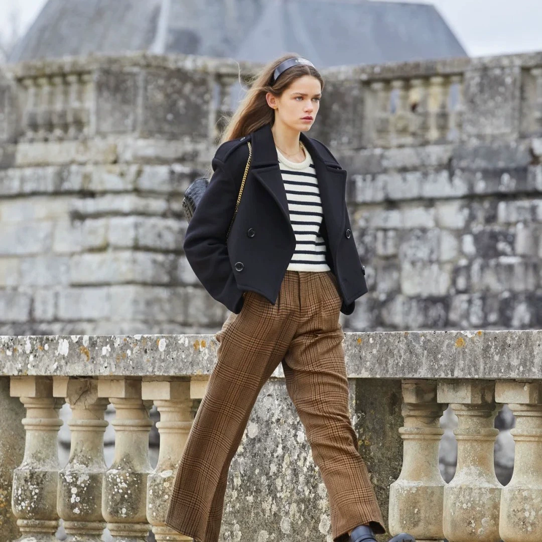 Gao Ding Cel Home Sai 2021 осень/зима Новое короткое пальто с большими лацканами шерстяное пальто для колледжа в стиле ретро