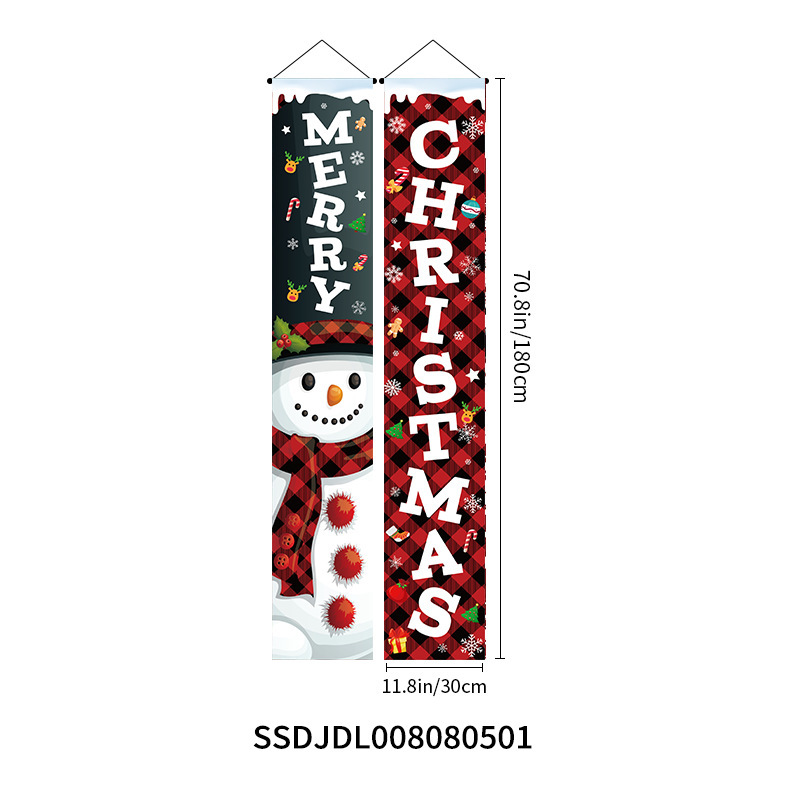新しいクリスマスのカーテン100dポリエステル布は祝日の雰囲気装飾用品のシーンの屋外装飾の対聯を祝います。|undefined