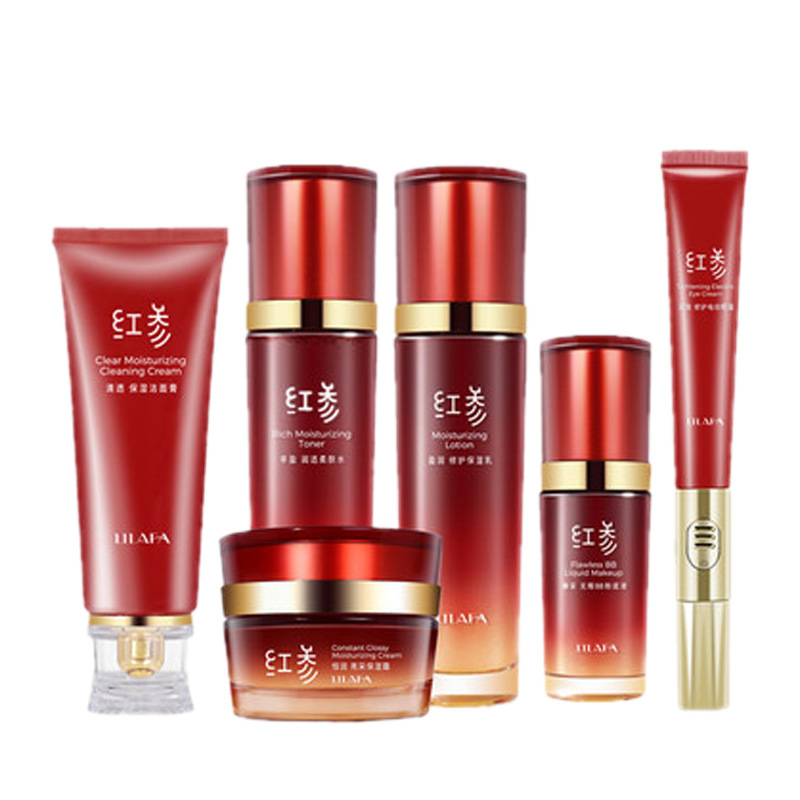 Lilanfei Red Ginseng Yuyan Luxury Series Rich Moisturizing and Transparent Softening Water Moisturizing and Tightening Repair Women's Skin Care Set