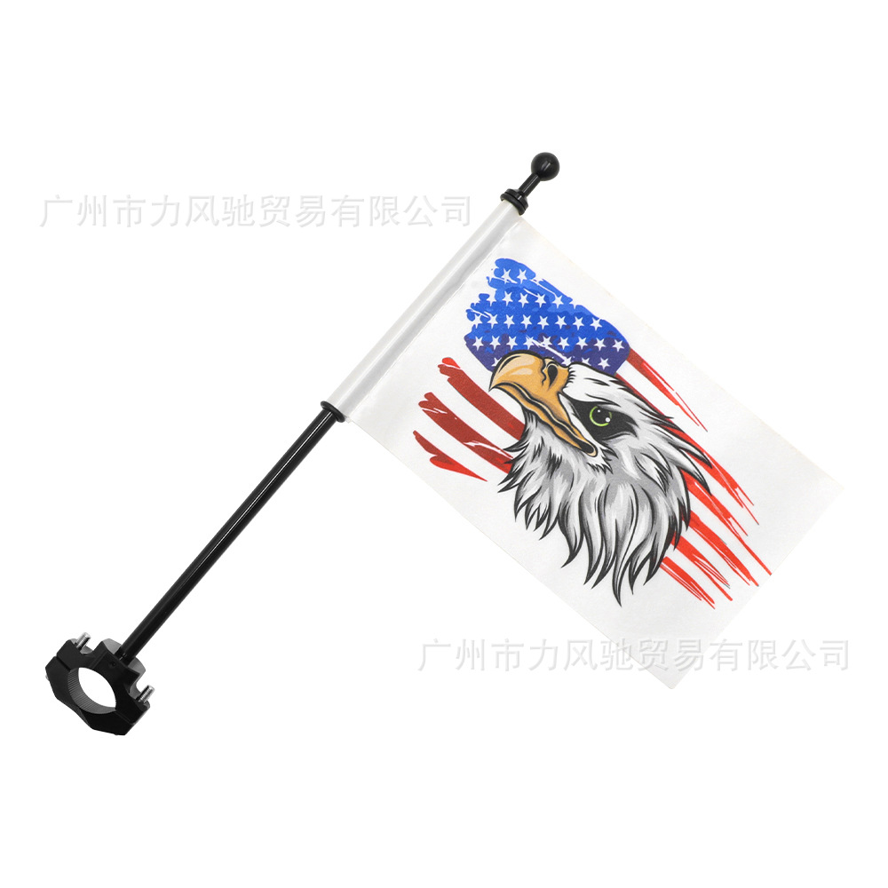 es aplicable a ese poste de bandera de la motocicleta, poste de bandera montado en el vehículo, soporte de caja trasera modificado para motocicleta de todoterreno, poste de bandera de la motocicleta