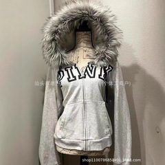 冬の新型アメリカのレトロな個性の街頭の潮流は帽子のシャツの男女のベルベットのカーディガンの毛の襟のコートのパーカーと一緒に