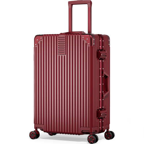 Wedding Luggage Honeymoon Suitcase Red Box Wheeled Suitcase Women's Leather Box Wedding Password Bridesmaid Dowry Box Pair